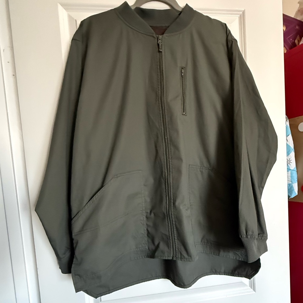 Carhartt Lightweight Ripstop Zip-up Utility Jacket Men's Large Olive Green